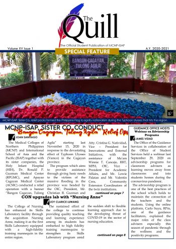 The-Quill-1st-Sem-2020-2021-issue-01 The-Quill-1st-Sem-2020-2021-issue-01