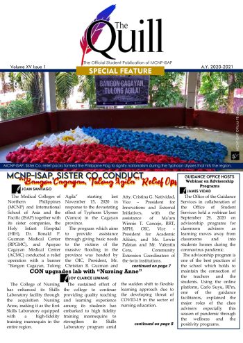 The Quill 1st Sem 2020-2021 issue-01 The Quill 1st Sem 2020-2021 issue-01
